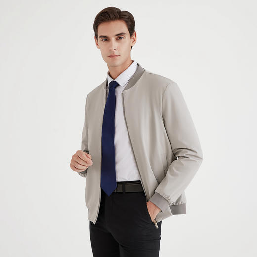 【特价】柒牌男装秋冬新款男士夹克衫时尚休闲青年棒球领茄克外套	120K70210 商品图1