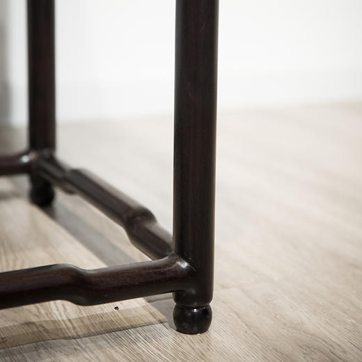 清代 红木如意卷草纹方形高花几（一对） 商品图4