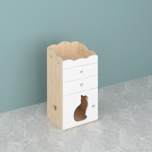 CatS猫家具 经典拼色猫窝储物柜 高柜矮柜猫爬架 送猫窝垫 包邮 商品图2