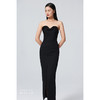 【戏梦巴黎】立裁抹胸设计黑色长款修身连衣裙/0000063 商品缩略图0