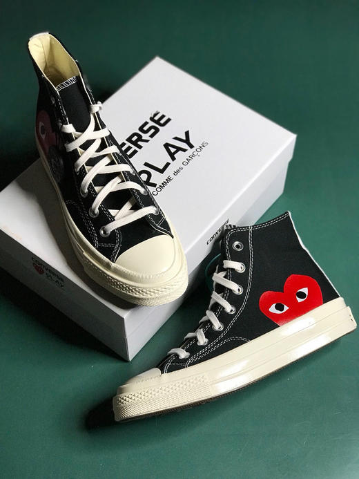 黑色1970s 匡威川久保玲 play爱心联名 商品图8