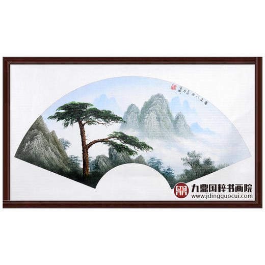 孔威《喜迎八方》扇面 50*70cm 刀笔油画扇面作品 客厅/玄关挂画 商品图0