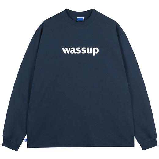 WASSUP-基础logo印花长袖T恤 商品图5