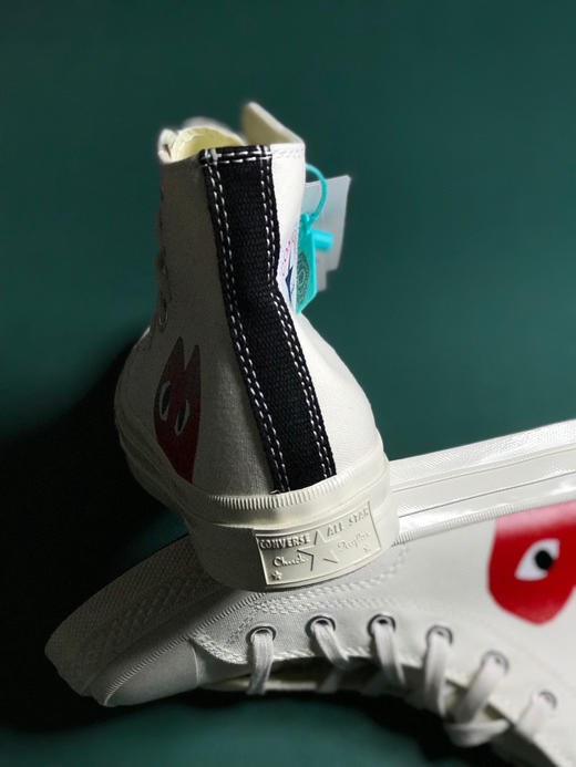 白色1970s 匡威川久保玲 play爱心联名 商品图6