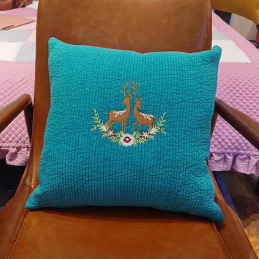 客厅沙发抱枕靠垫办公室护腰棉麻靠枕套正方形枕头 商品图2