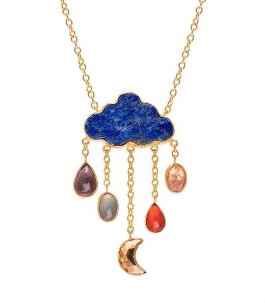 订购5个月到｜Grainne Morton-Cloud and Rain-青金石 紫水晶 卡梅奥 项链［苏格兰设计师］ 商品图0