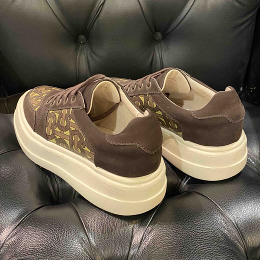 LFGJ 6116 真皮厚底休闲低帮单鞋百搭平底豹纹板鞋 商品图3