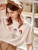 欧芮儿短袖白色T恤女2021春夏新款趣味图案洋气减龄时尚简洁上衣 商品缩略图1