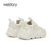 westory老爹鞋女2021春季新款小牛皮厚底增高运动鞋潮W21AM52811 商品缩略图3