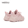 westory女鞋2021春季新款牛皮纯色厚底老爹鞋深口运动鞋52831 商品缩略图2