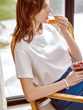 欧芮儿短袖套头T恤女2021春夏简洁大方复古盘口设计感中国风上衣