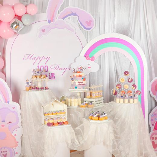 紫色宝宝生日宴甜品台定制 商品图0