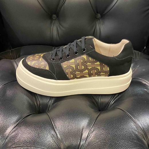 LFGJ 6116 真皮厚底休闲低帮单鞋百搭平底豹纹板鞋 商品图7