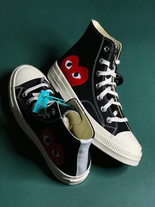 黑色1970s 匡威川久保玲 play爱心联名 商品图5