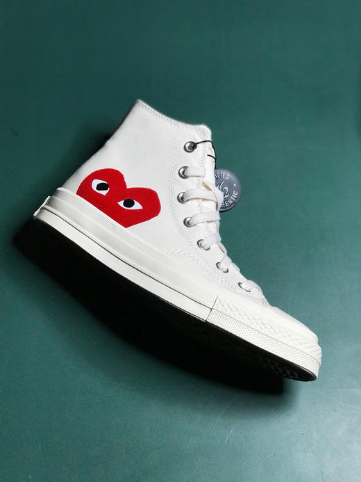 白色1970s 匡威川久保玲 play爱心联名 商品图0