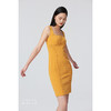 【丽比戴安娜】方领气眼绑带曲线设计吊带夏橘修身连衣裙/0000693B 商品缩略图2