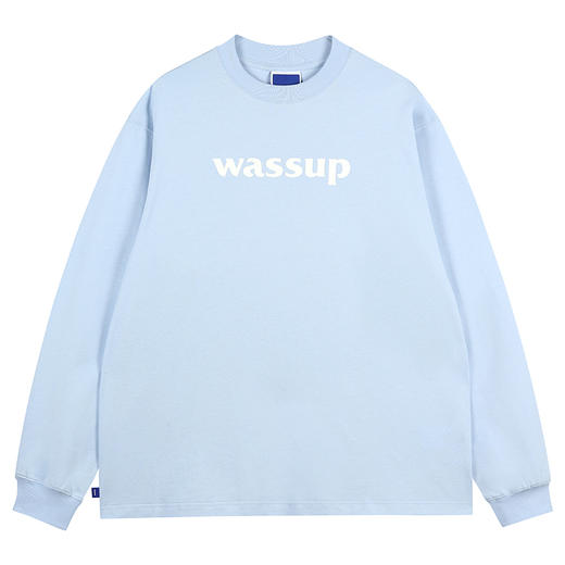 WASSUP-基础logo印花长袖T恤 商品图6