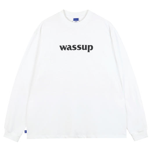 WASSUP-基础logo印花长袖T恤 商品图8