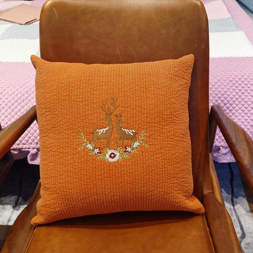 客厅沙发抱枕靠垫办公室护腰棉麻靠枕套正方形枕头 商品图4