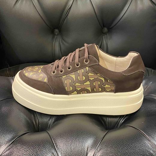 LFGJ 6116 真皮厚底休闲低帮单鞋百搭平底豹纹板鞋 商品图1