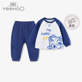 英氏-童衣类（春）E1迪针外着衣裤套英氏白100CM