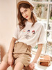 欧芮儿短袖白色T恤女2021春夏新款趣味图案洋气减龄时尚简洁上衣 商品缩略图2