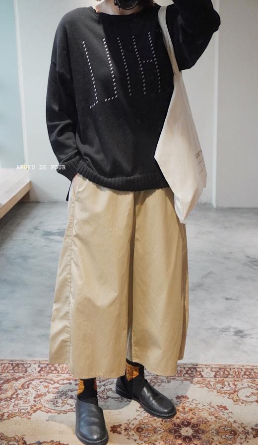 （g）卡其/白/黑 阔腿裤 商品图11