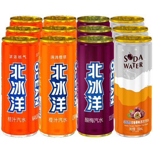 【1罐】北冰洋汽水330ml*1罐(橙汁/桔汁/百香果汁多种口味可选) 商品图0