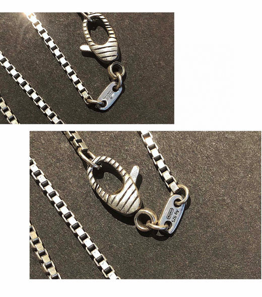 𝐆𝐮𝐜𝐜* 纯银做旧字母项链
（备注字母） 商品图7