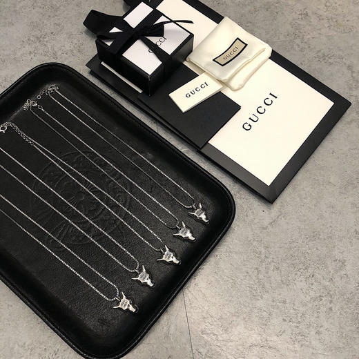 Gucci Anger Forest系列狼头银项链 商品图7