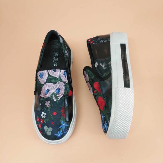 LFGJ0226设计师款春季中性复古拼接女单鞋 商品图4