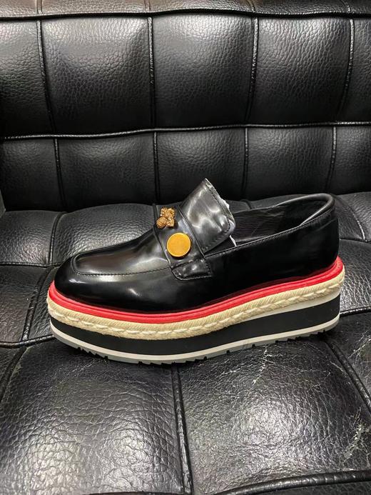 LFGJ 6102 真皮系带方头厚底英伦风女鞋 商品图1