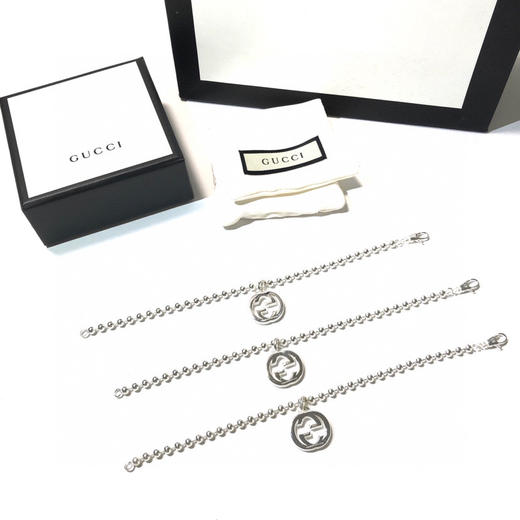 Gucci古奇 Interlocking系列 纯银手链 商品图5