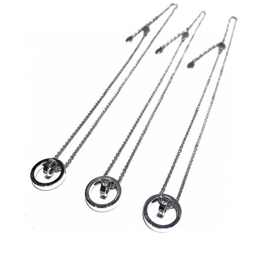 Guc*i  纯银双环圆圈项链 商品图2