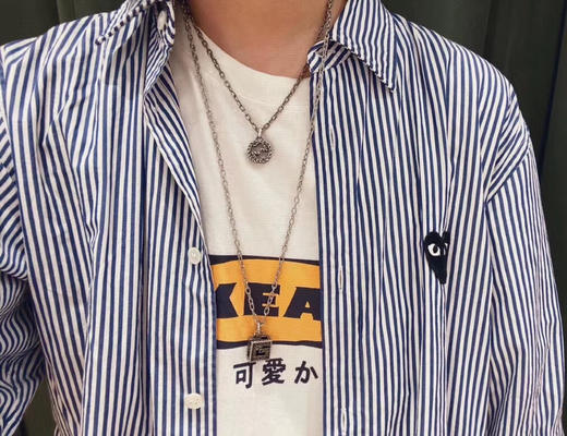 Gucci  Interlocking系列织纹做旧G款项链 商品图6