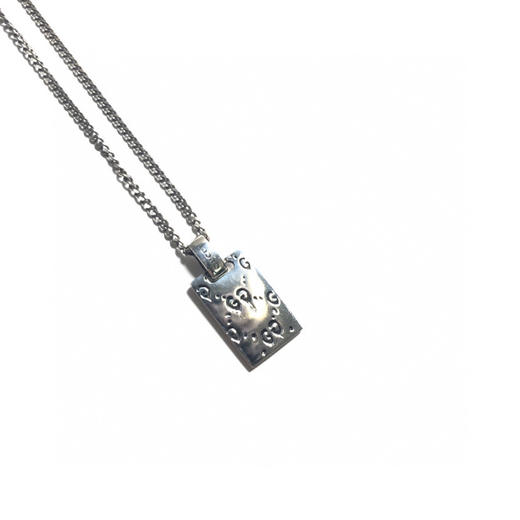 GucciGhost小鬼精灵 骷髅 双面方牌项链 商品图3