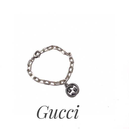 Gucci interlocking系列 互扣式双G手链 商品图0