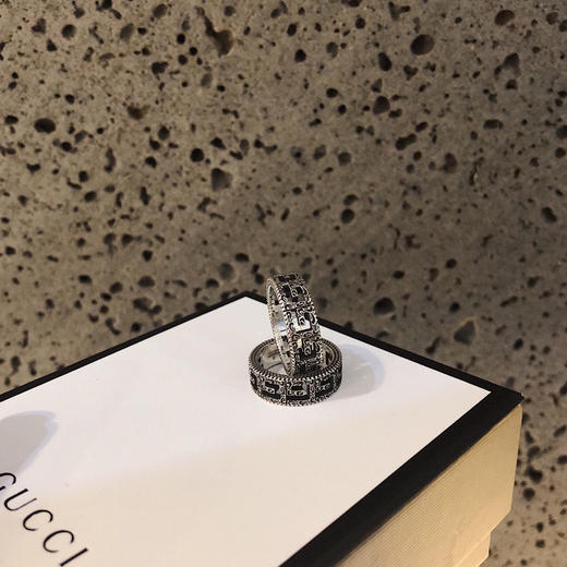 Gucci 方形G图案纯银戒指 商品图8