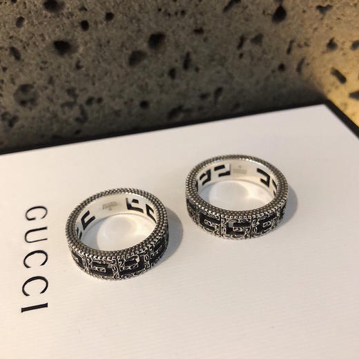 Gucci 方形G图案纯银戒指 商品图6