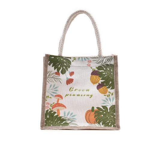 原创简约麻布包日韩女手提包包 商品图9