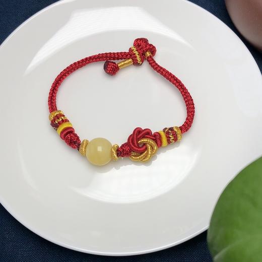俄料蜜蜡圆珠手编创意手链  （蜜蜡12毫米左右）饰品美物 商品图1