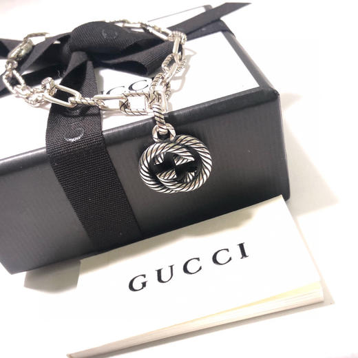 Gucci interlocking系列 互扣式双G手链 商品图6