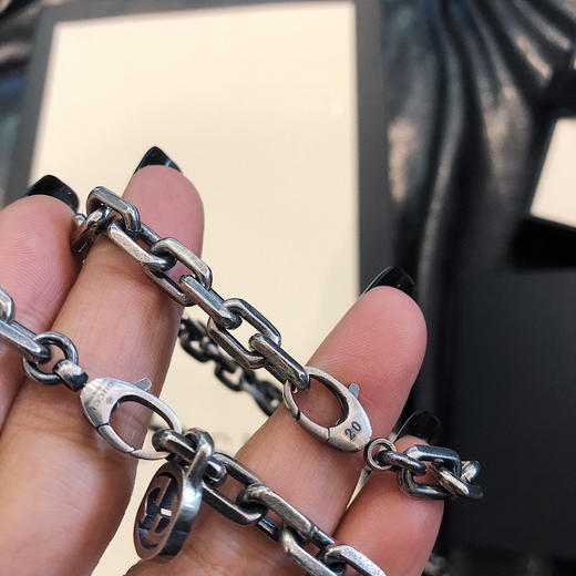 gucci纯银互扣式双G 项链/手链 商品图5