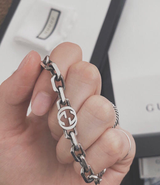 gucci纯银互扣式双G 项链/手链 商品图4