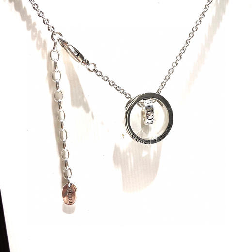 Guc*i  纯银双环圆圈项链 商品图0