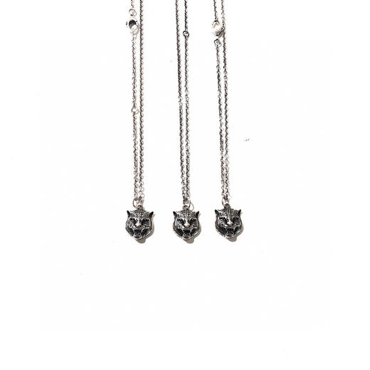 Gucci 做旧虎头银项链 商品图2