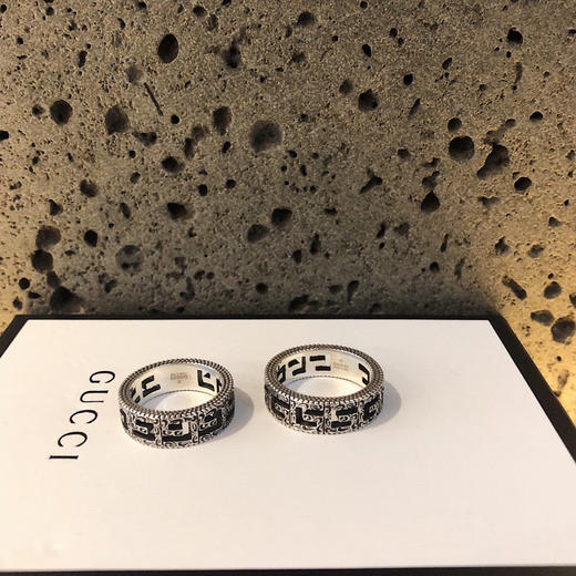 Gucci 方形G图案纯银戒指 商品图4