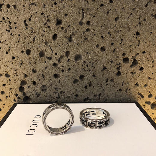 Gucci 方形G图案纯银戒指 商品图5