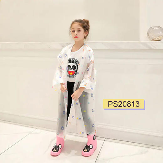 韩版儿童雨衣男女童创意头像图案厚款防水雨衣PS20813/PS20816/PS20812 商品图0