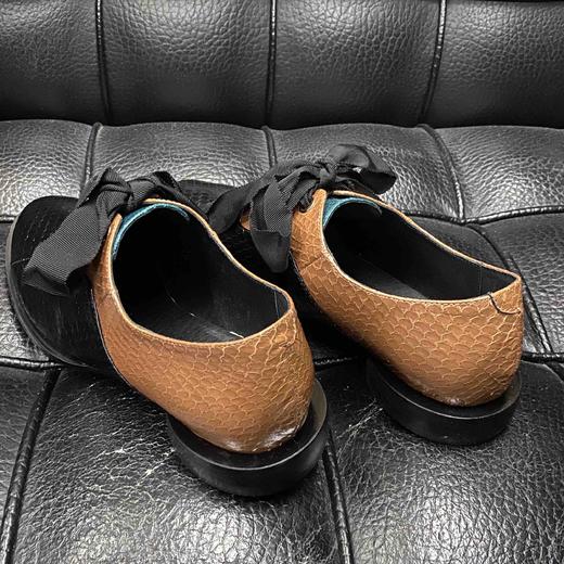 LFGJ 1128中性平底拼色系带单鞋 商品图3